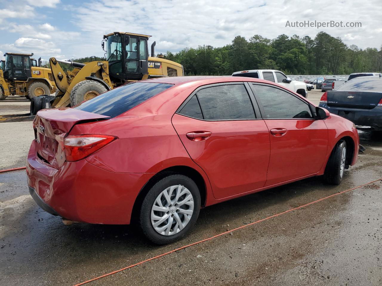 2017 Toyota Corolla L Red vin: 2T1BURHE4HC751203