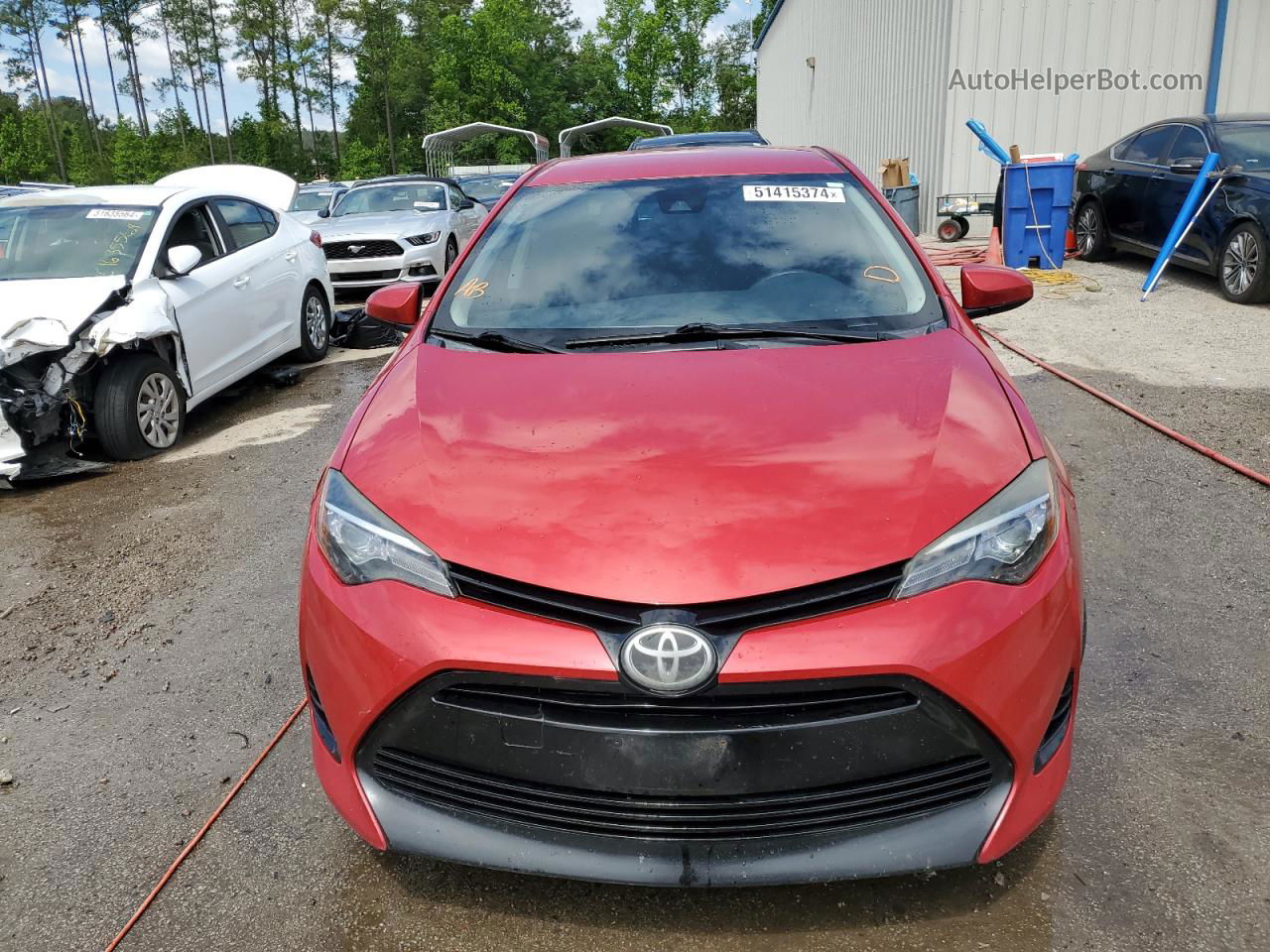 2017 Toyota Corolla L Red vin: 2T1BURHE4HC751203