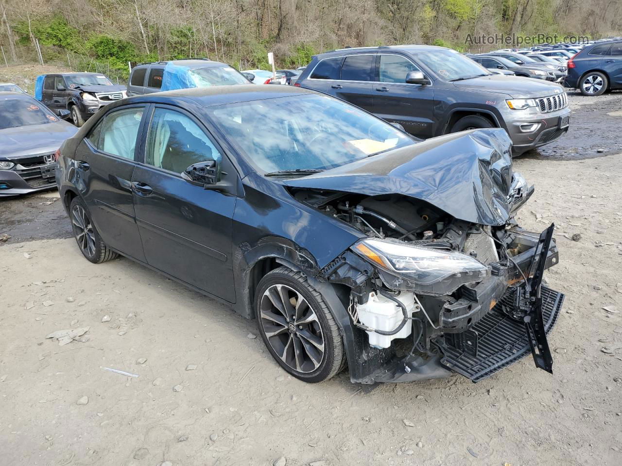 2017 Toyota Corolla L Black vin: 2T1BURHE4HC828300