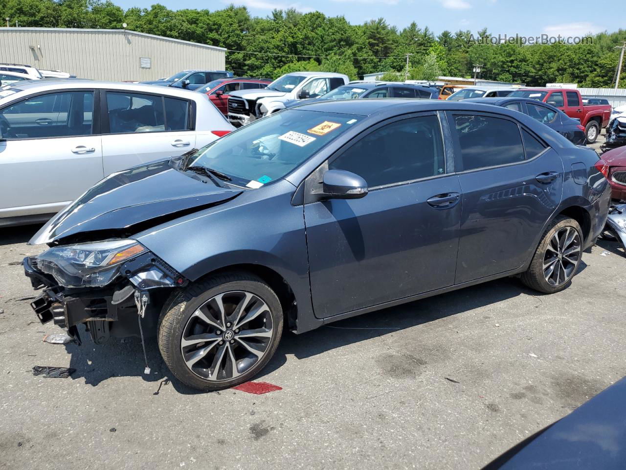 2017 Toyota Corolla L Gray vin: 2T1BURHE4HC843010