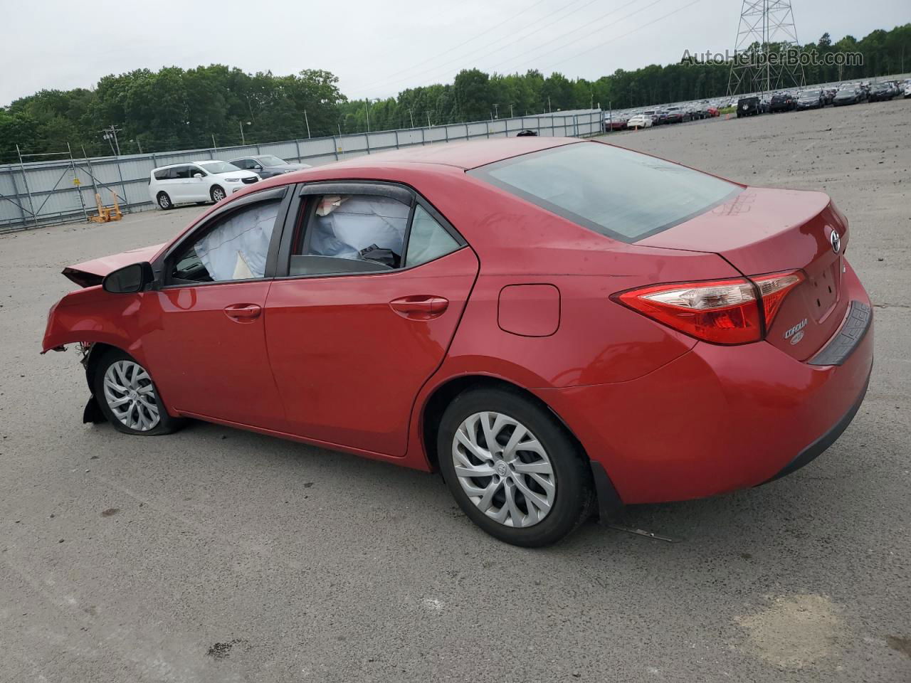 2017 Toyota Corolla L Red vin: 2T1BURHE4HC895057