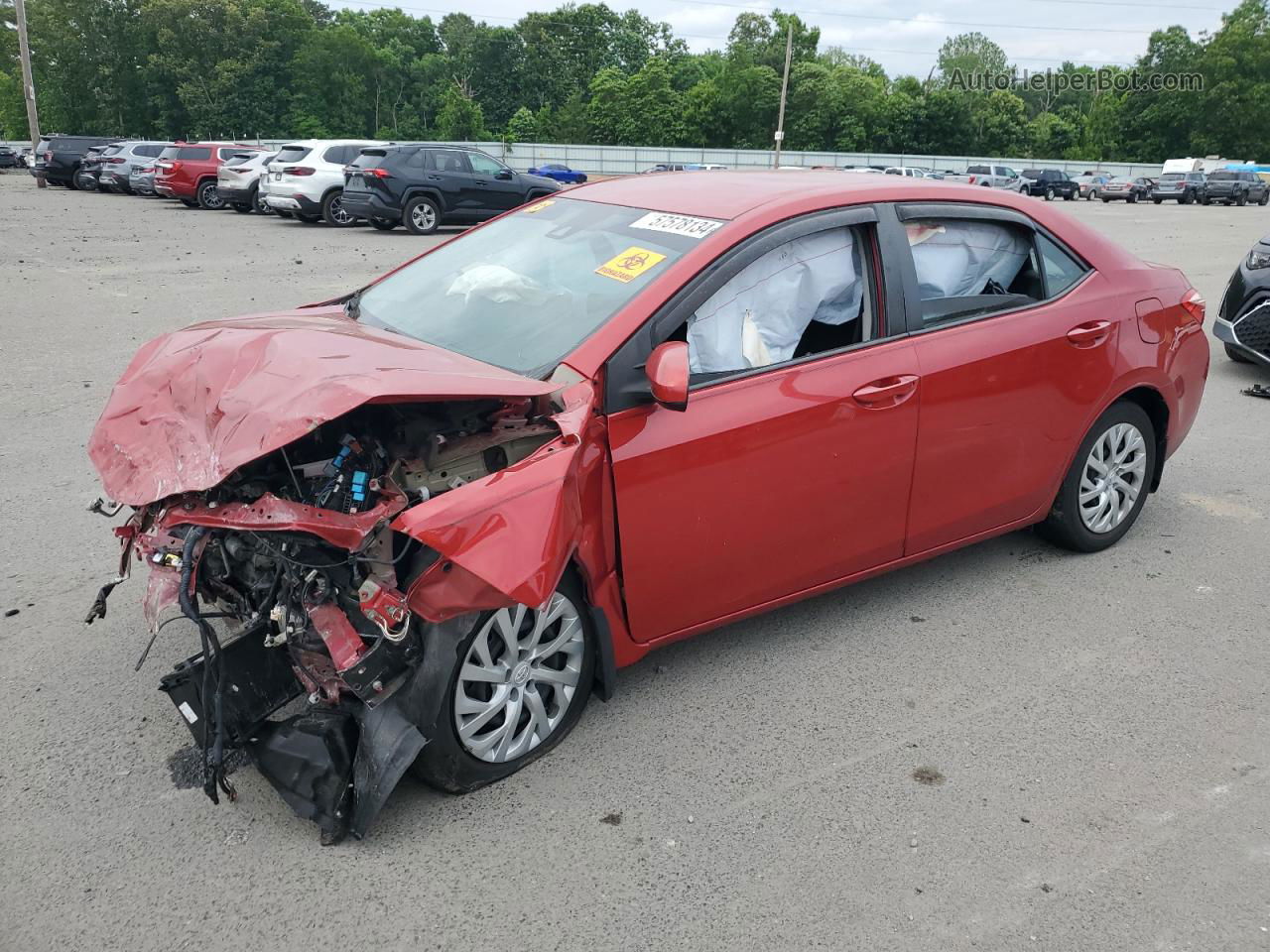 2017 Toyota Corolla L Red vin: 2T1BURHE4HC895057