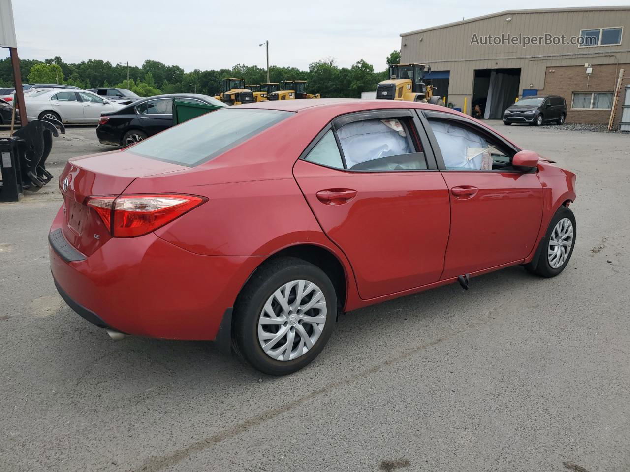 2017 Toyota Corolla L Red vin: 2T1BURHE4HC895057