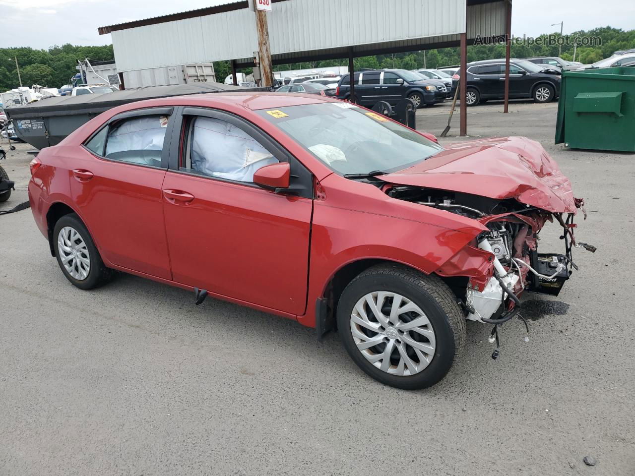 2017 Toyota Corolla L Red vin: 2T1BURHE4HC895057