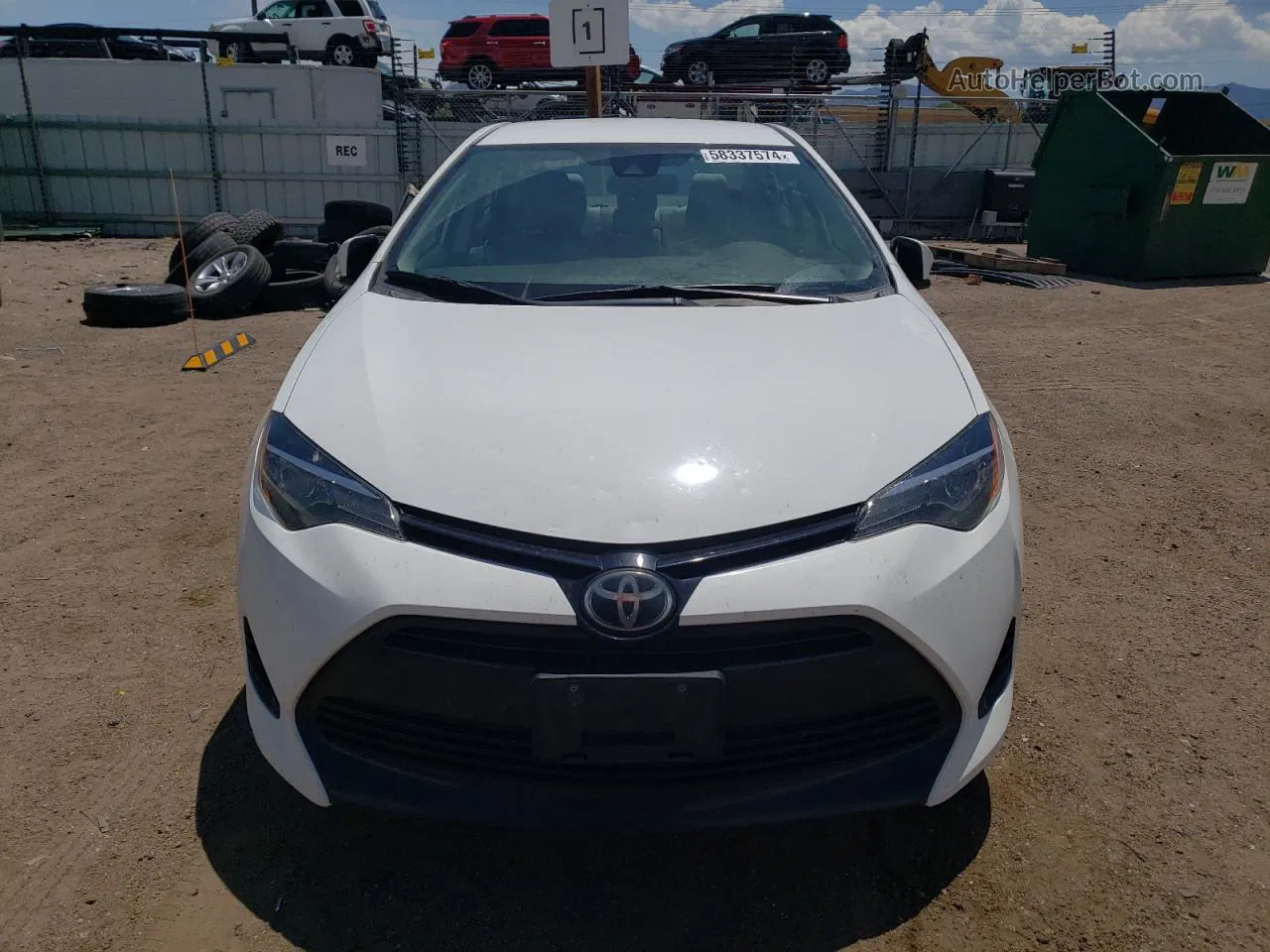 2017 Toyota Corolla L White vin: 2T1BURHE4HC935105