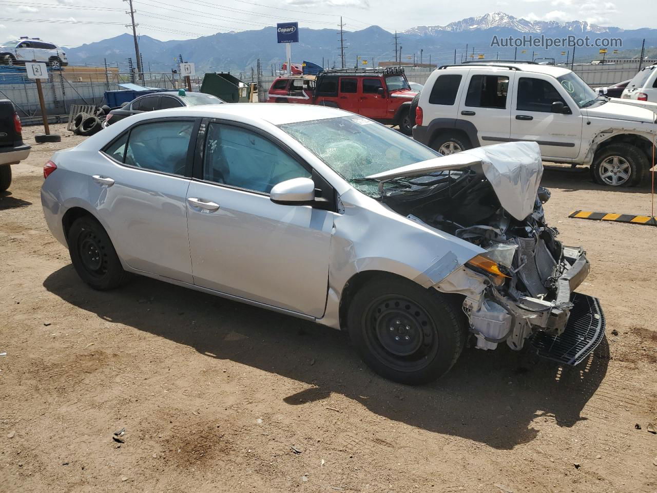 2017 Toyota Corolla L Silver vin: 2T1BURHE4HC935816