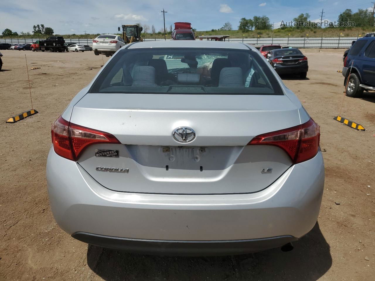 2017 Toyota Corolla L Silver vin: 2T1BURHE4HC935816