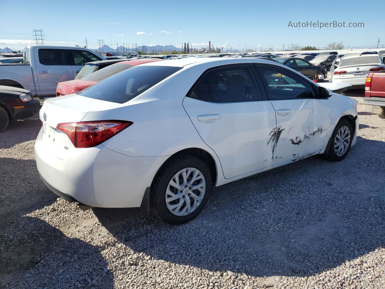 2017 Toyota Corolla L White vin: 2T1BURHE4HC944998