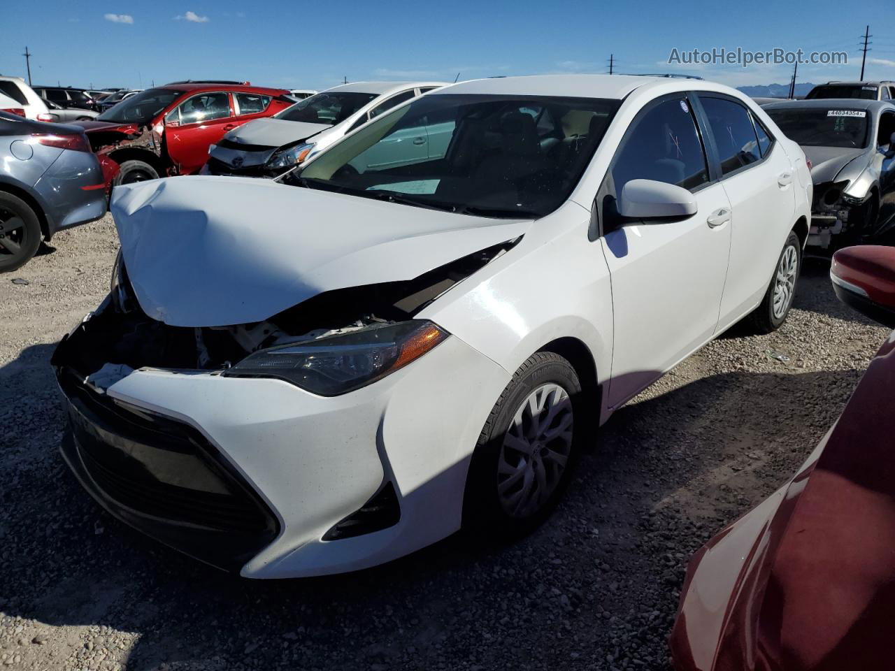 2017 Toyota Corolla L White vin: 2T1BURHE4HC944998