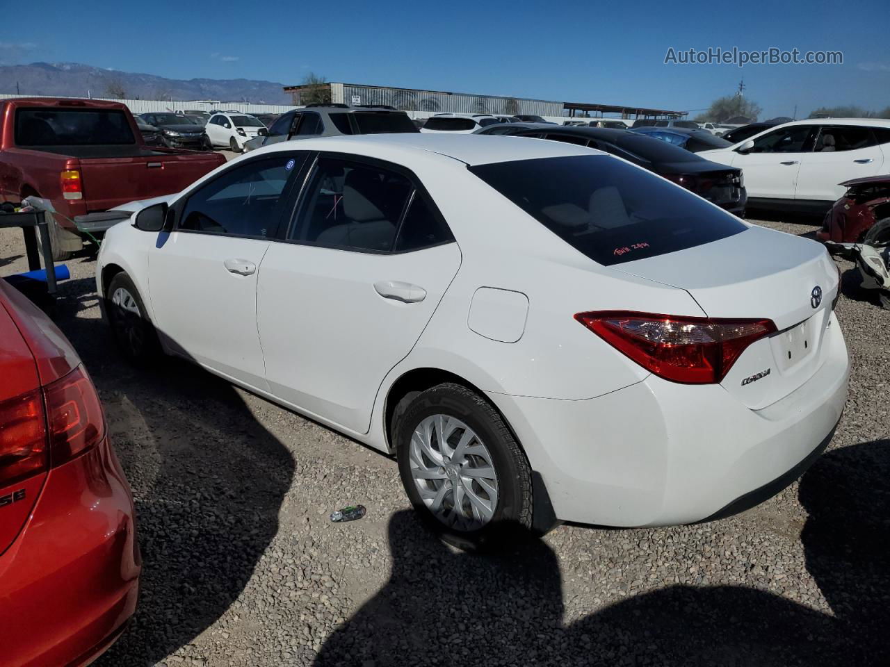 2017 Toyota Corolla L White vin: 2T1BURHE4HC944998