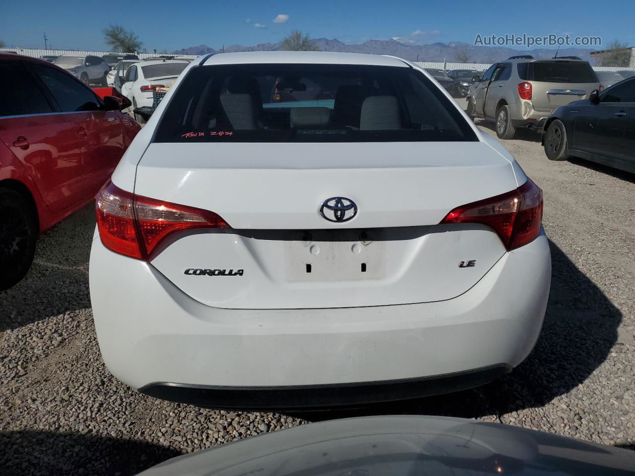 2017 Toyota Corolla L White vin: 2T1BURHE4HC944998