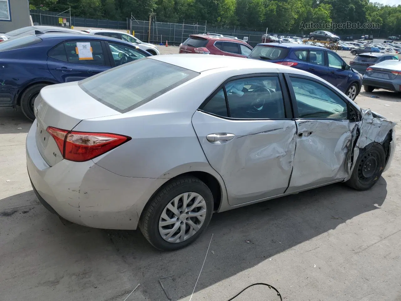 2017 Toyota Corolla L Silver vin: 2T1BURHE4HC947867