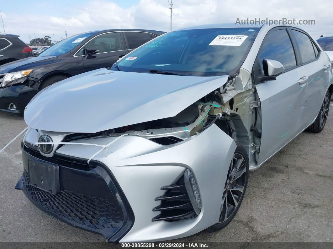 2019 Toyota Corolla Se Silver vin: 2T1BURHE4KC131877