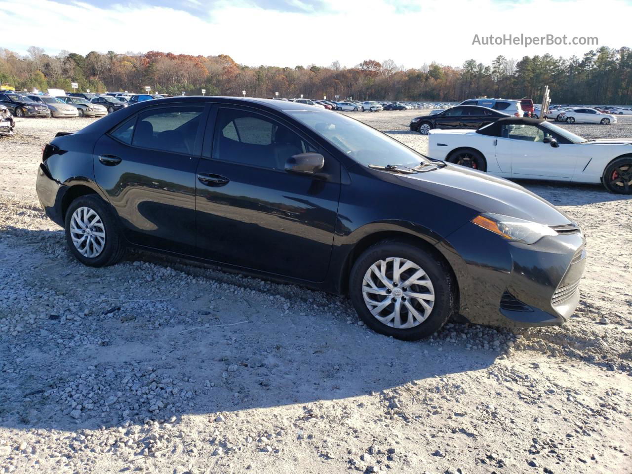 2019 Toyota Corolla L Black vin: 2T1BURHE4KC139896