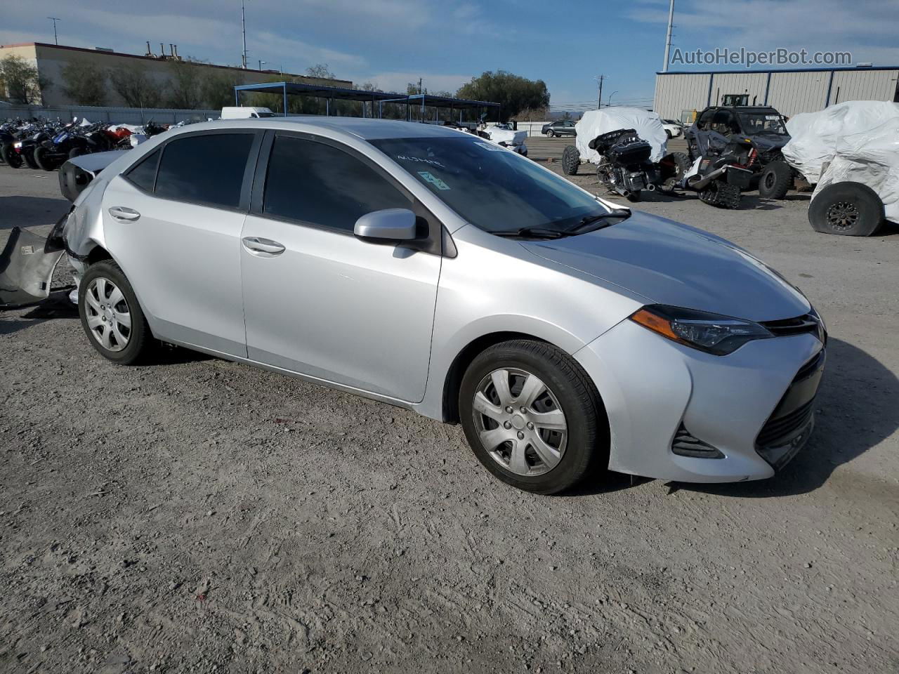 2019 Toyota Corolla L Silver vin: 2T1BURHE4KC166290