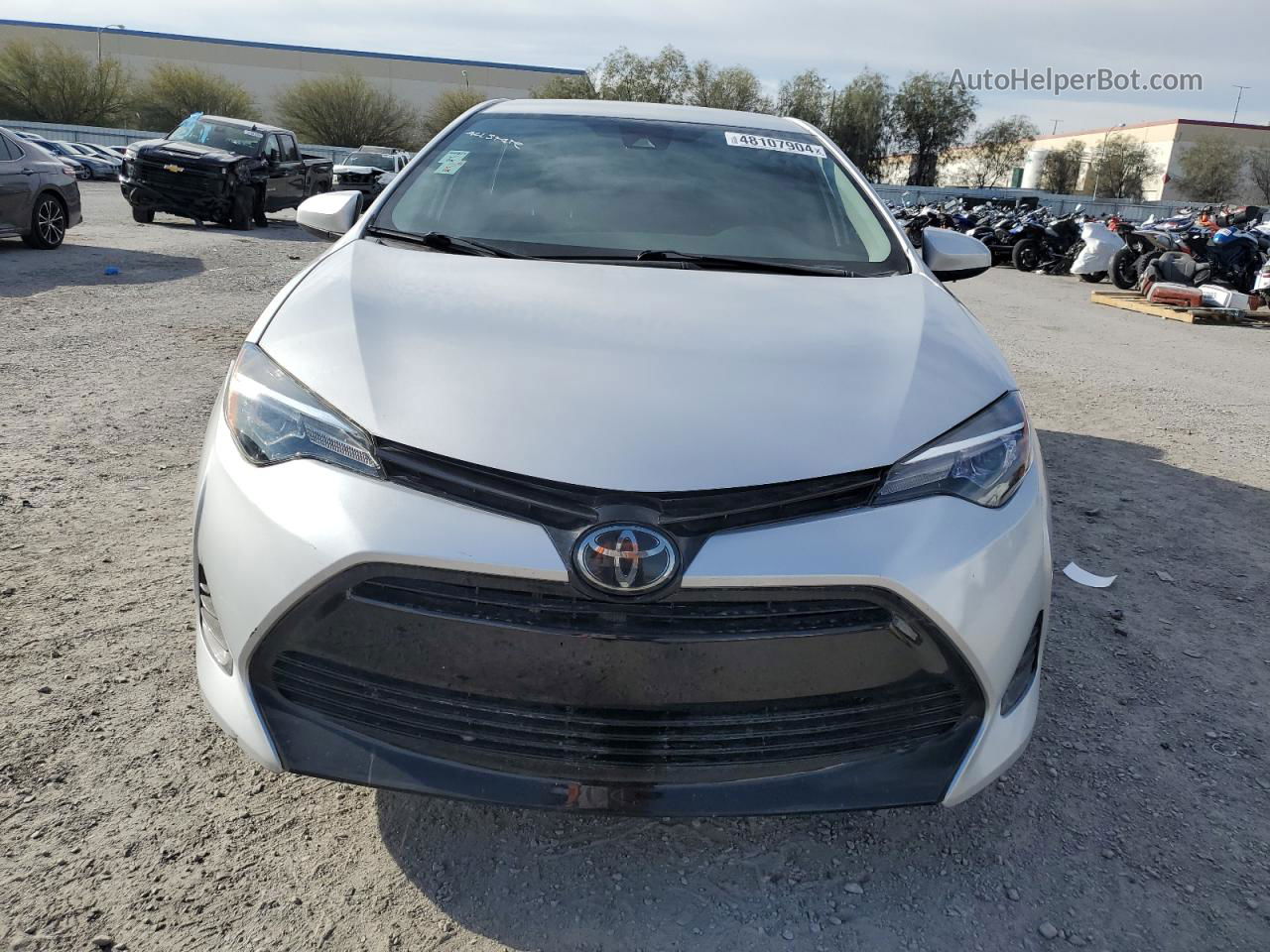 2019 Toyota Corolla L Silver vin: 2T1BURHE4KC166290