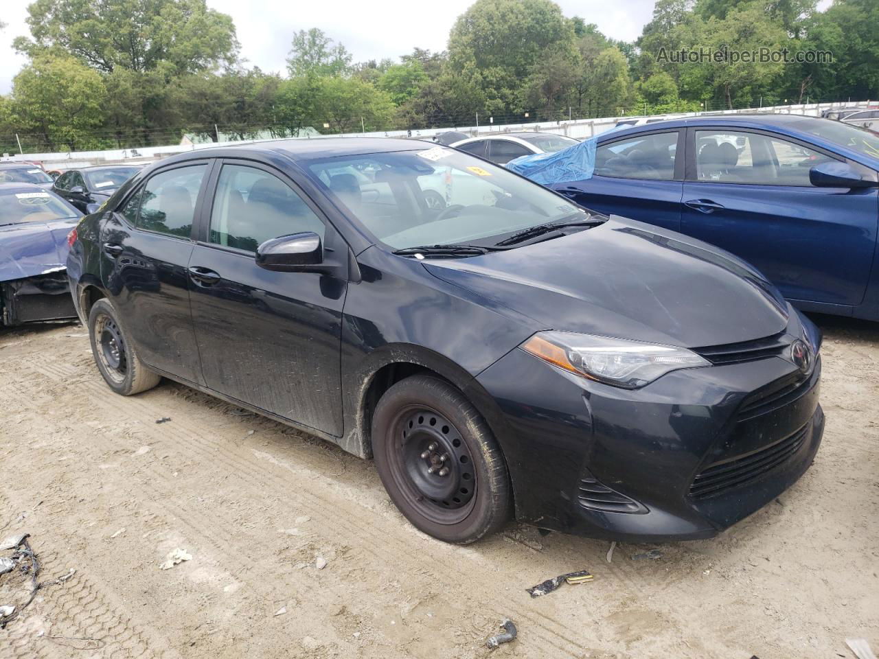 2019 Toyota Corolla L Black vin: 2T1BURHE4KC167746