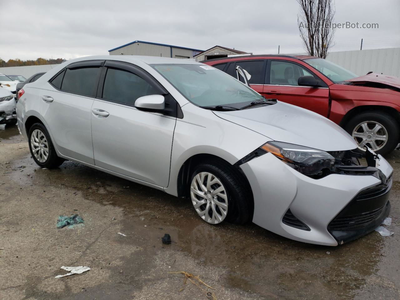 2019 Toyota Corolla L Silver vin: 2T1BURHE4KC179251