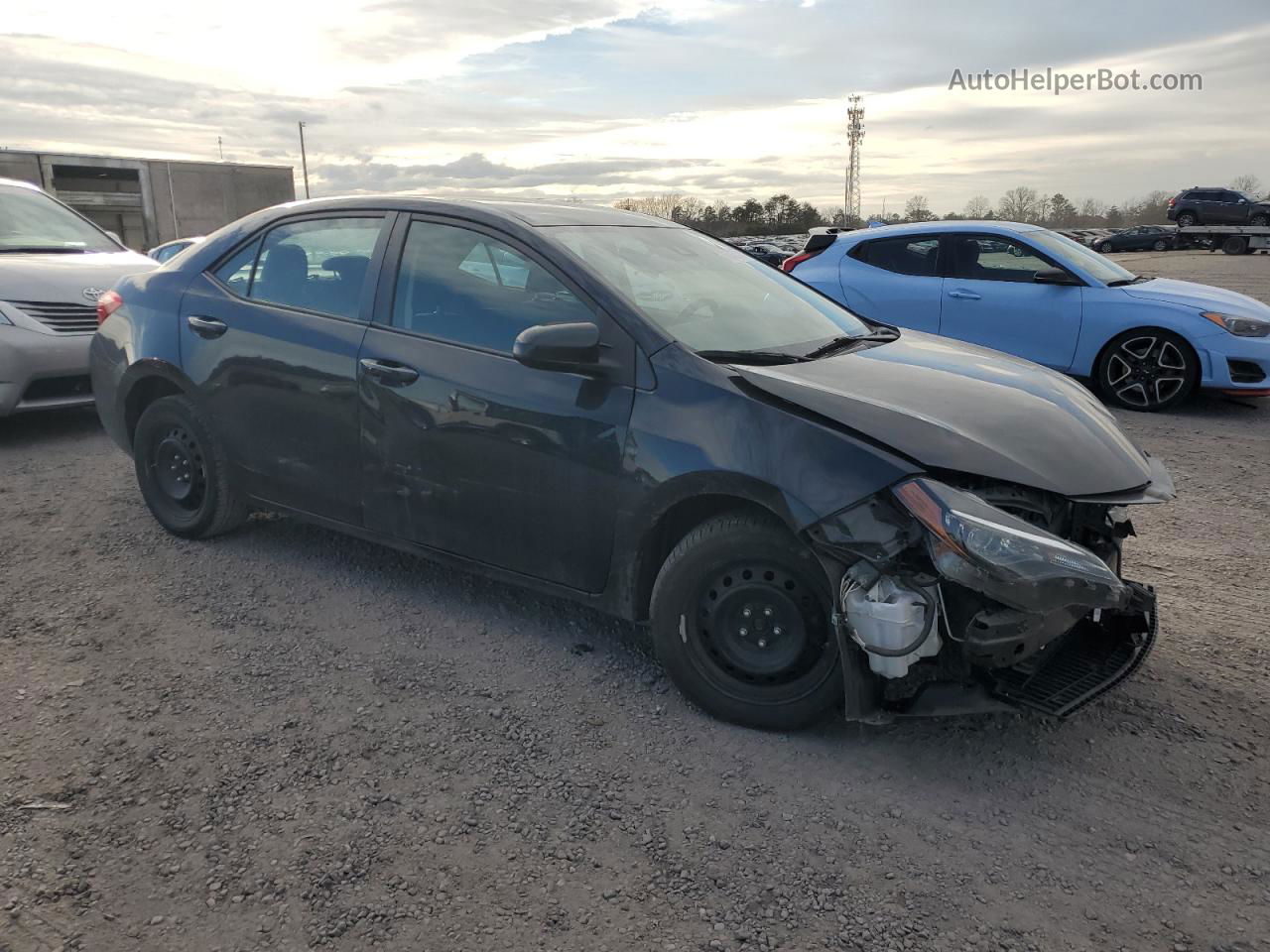 2019 Toyota Corolla L Black vin: 2T1BURHE4KC192260