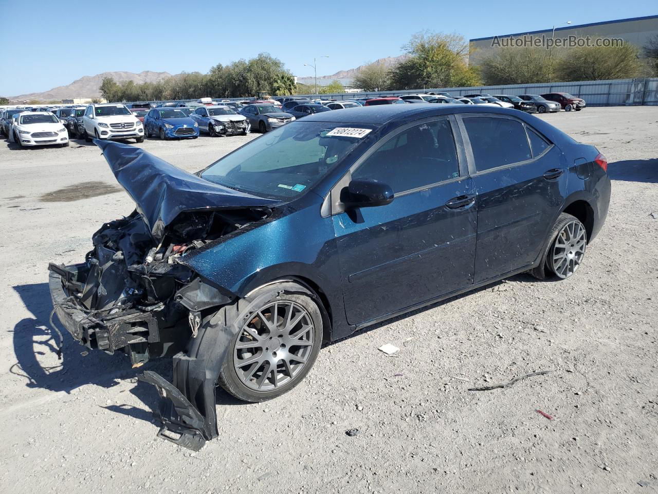 2019 Toyota Corolla L Blue vin: 2T1BURHE4KC196325