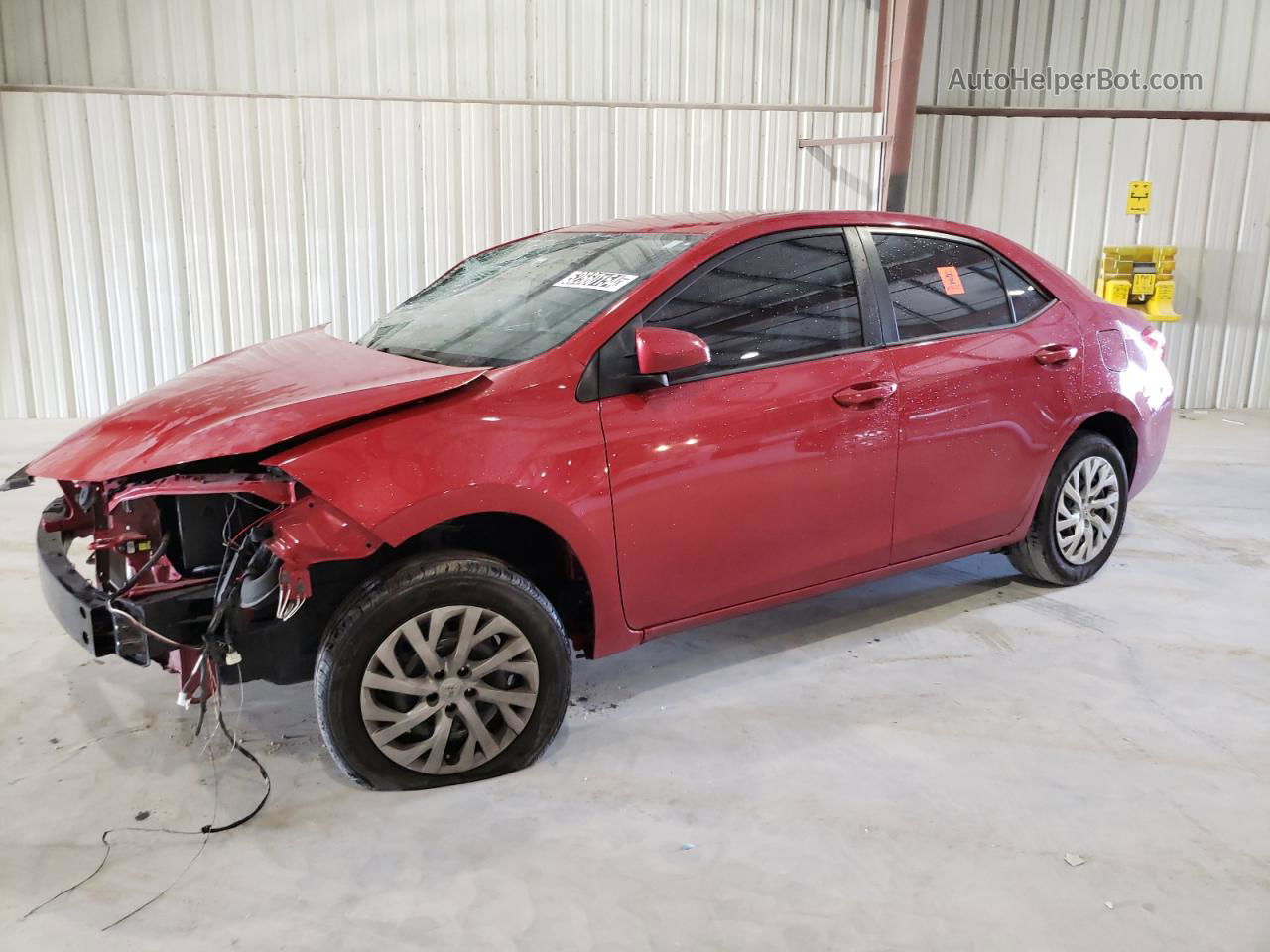 2019 Toyota Corolla L Red vin: 2T1BURHE4KC197524