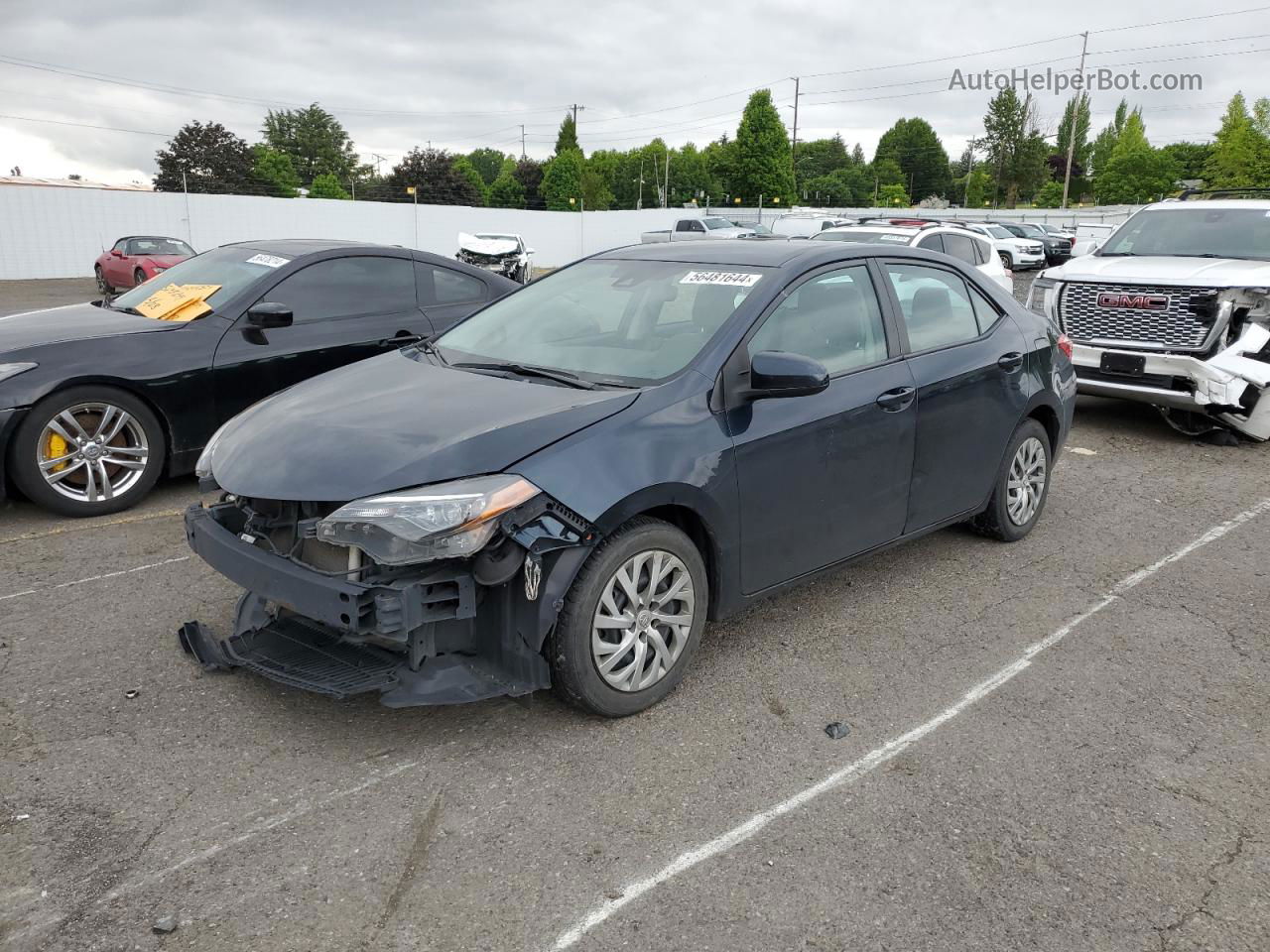 2019 Toyota Corolla L Blue vin: 2T1BURHE4KC199855