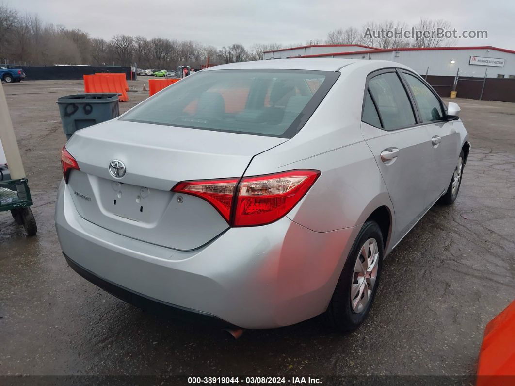 2019 Toyota Corolla L Silver vin: 2T1BURHE4KC205248