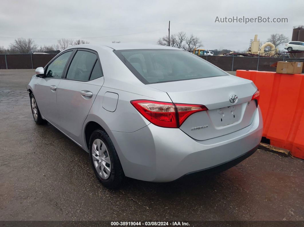 2019 Toyota Corolla L Silver vin: 2T1BURHE4KC205248