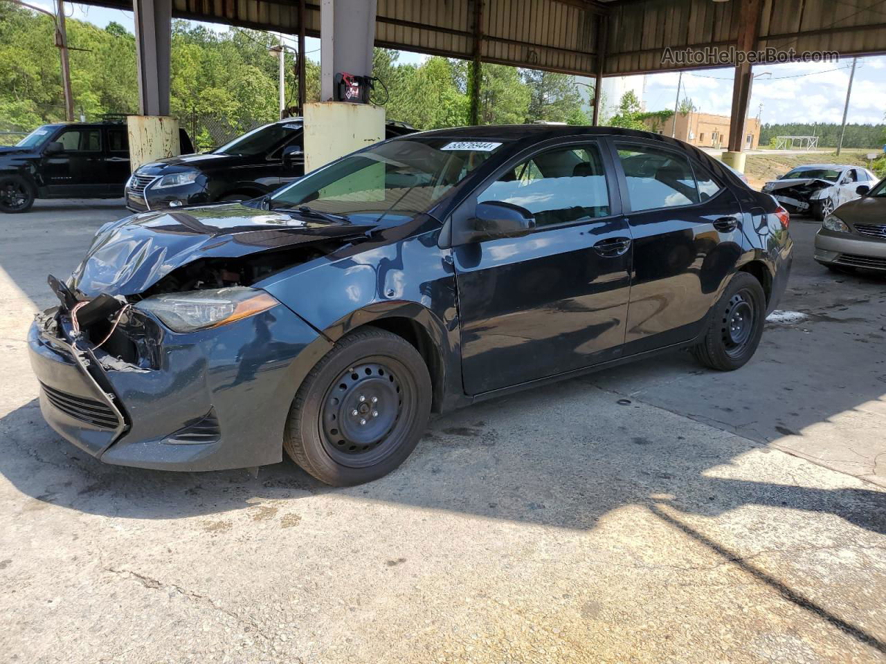 2019 Toyota Corolla L Blue vin: 2T1BURHE4KC207131