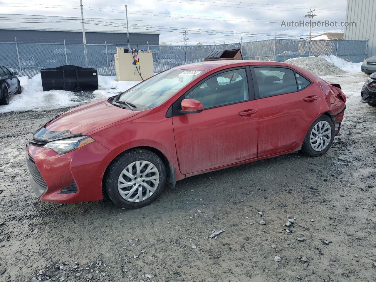 2019 Toyota Corolla L Red vin: 2T1BURHE4KC245412