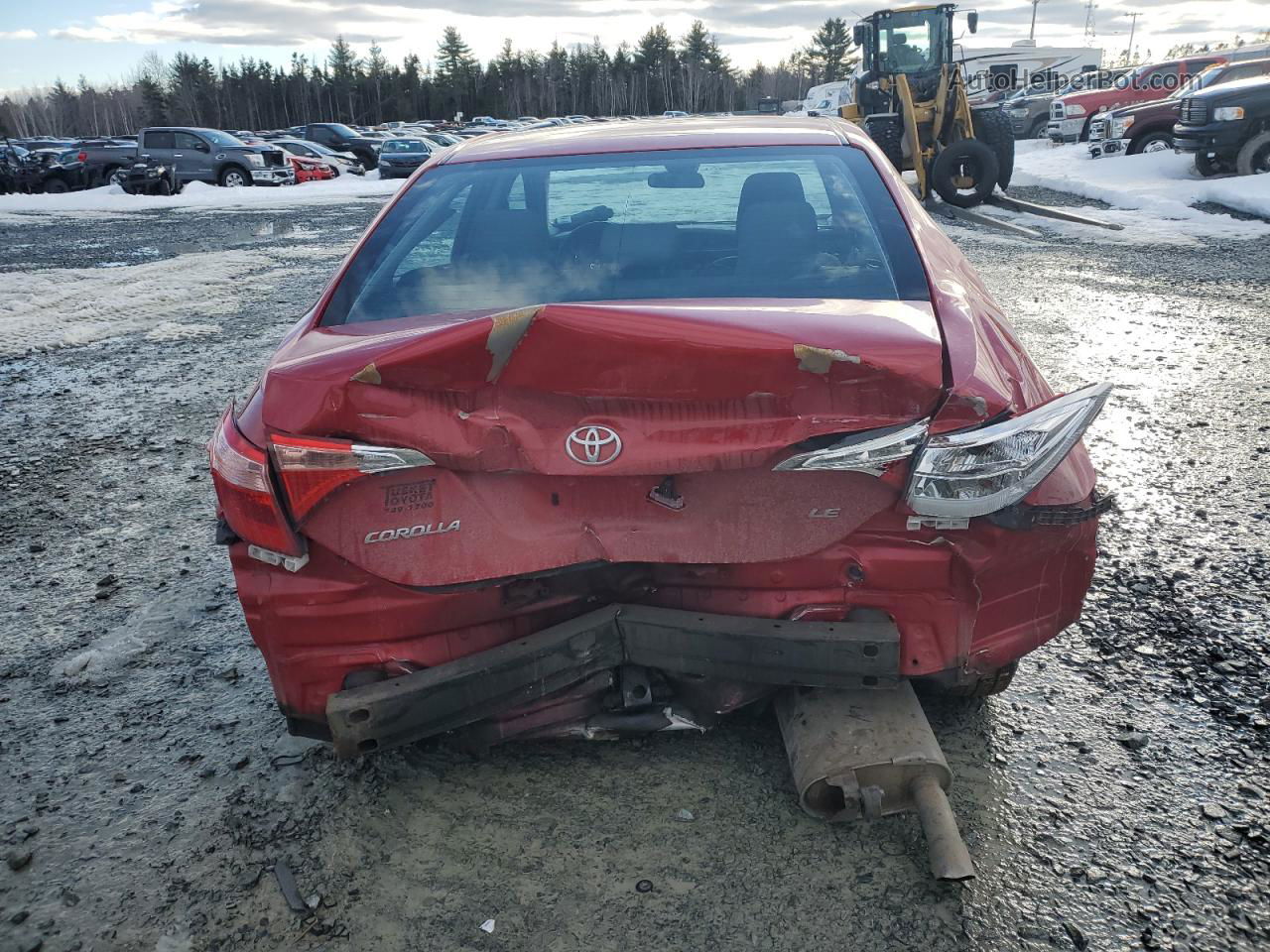 2019 Toyota Corolla L Red vin: 2T1BURHE4KC245412