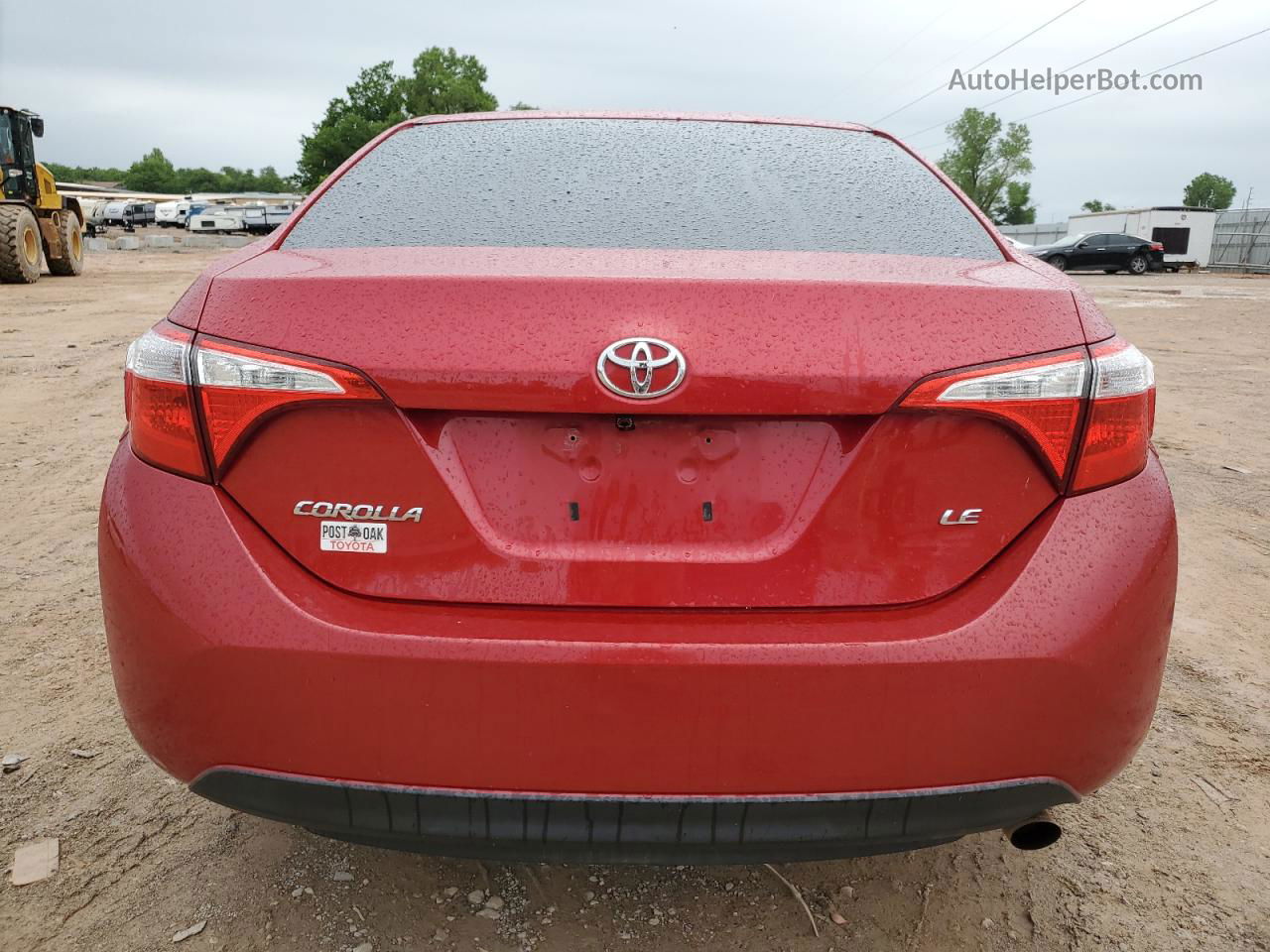 2014 Toyota Corolla L Red vin: 2T1BURHE5EC022929