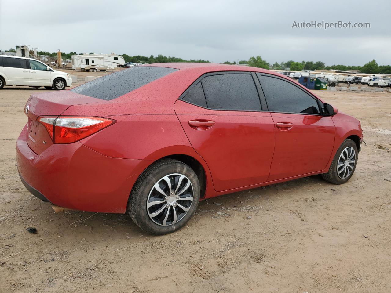 2014 Toyota Corolla L Red vin: 2T1BURHE5EC022929