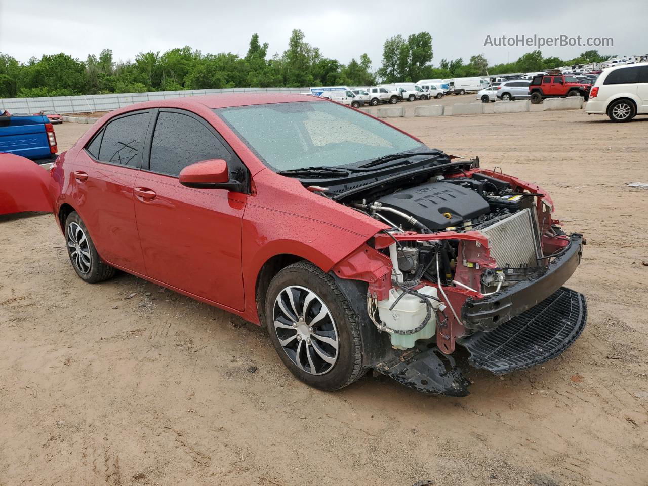 2014 Toyota Corolla L Red vin: 2T1BURHE5EC022929