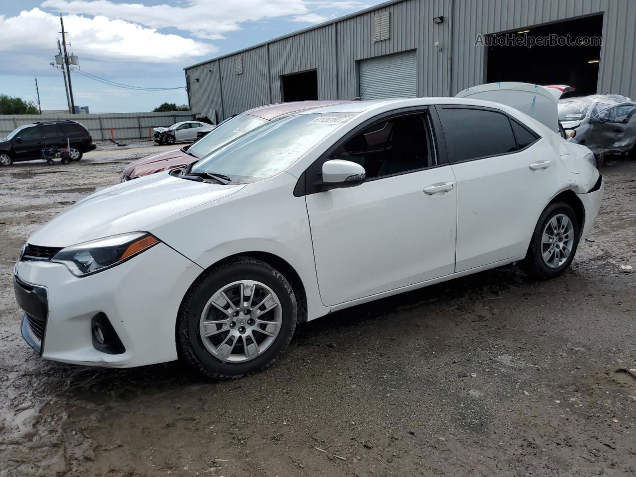 2014 Toyota Corolla L White vin: 2T1BURHE5EC036538