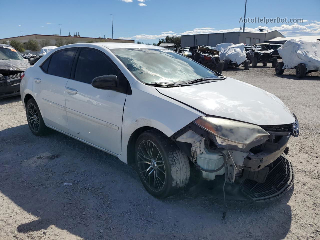 2014 Toyota Corolla L Белый vin: 2T1BURHE5EC081012