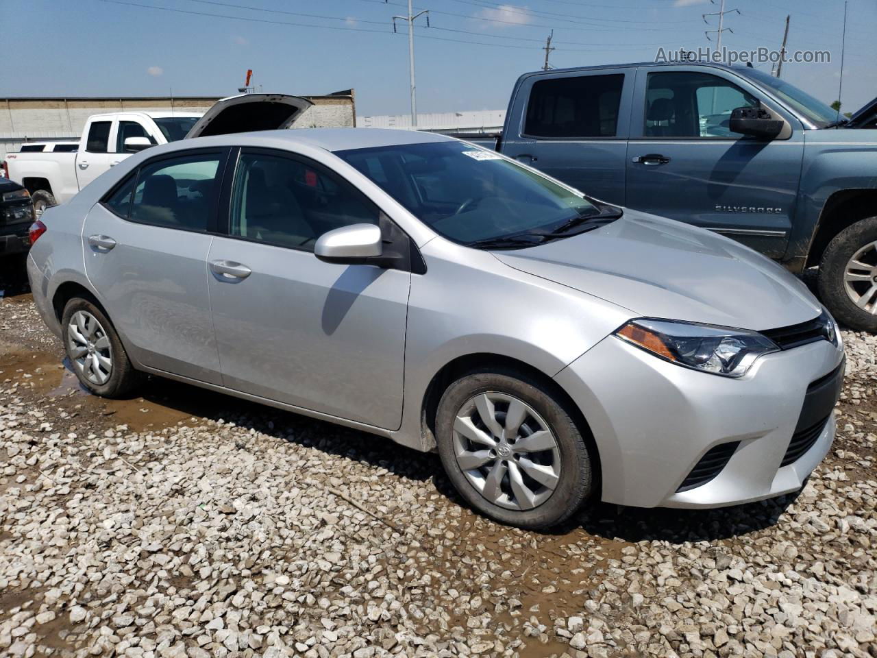 2014 Toyota Corolla L Silver vin: 2T1BURHE5EC130435