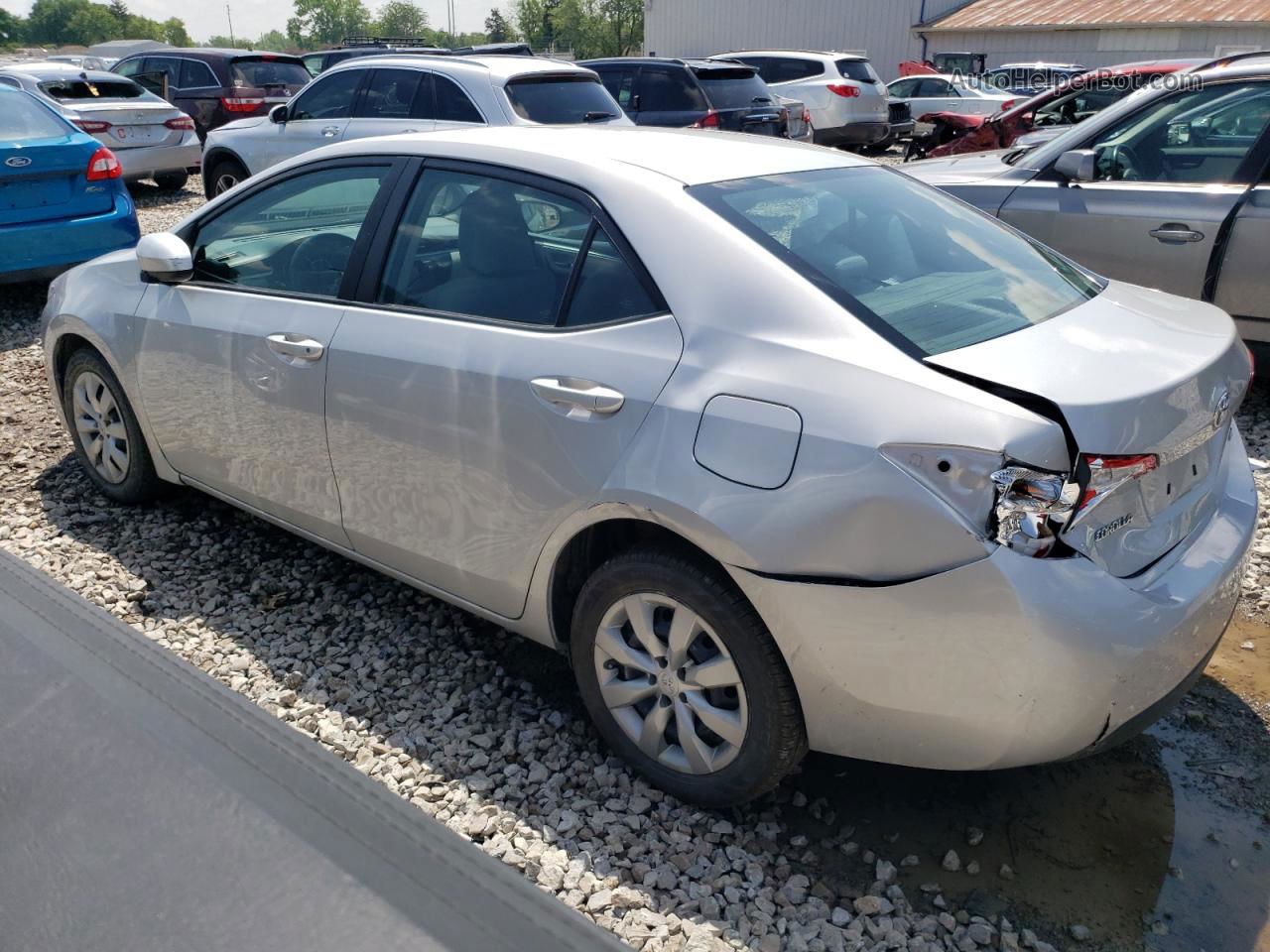 2014 Toyota Corolla L Silver vin: 2T1BURHE5EC130435