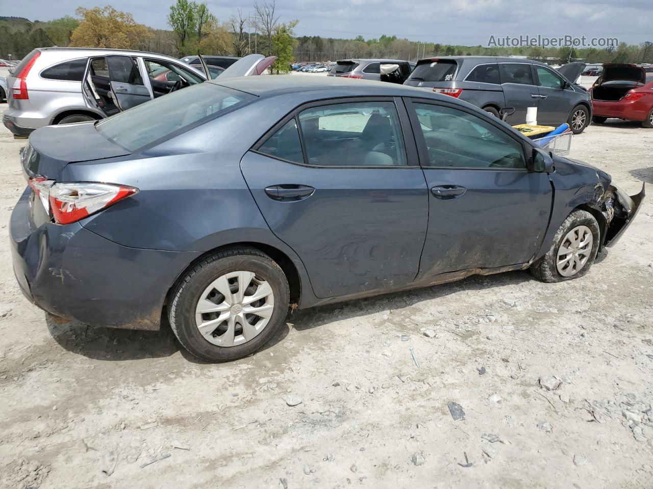 2014 Toyota Corolla L Blue vin: 2T1BURHE5EC176508