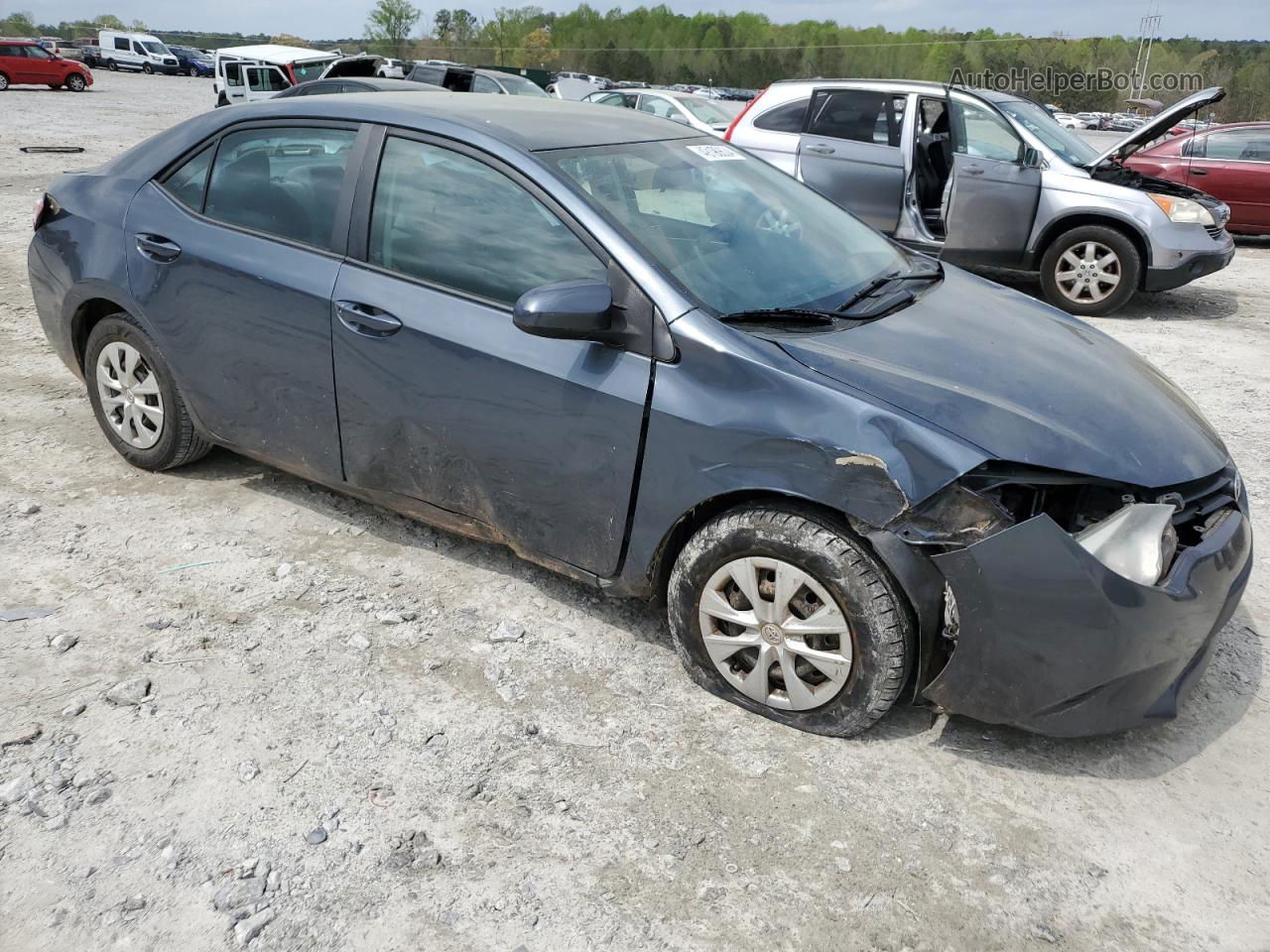 2014 Toyota Corolla L Blue vin: 2T1BURHE5EC176508