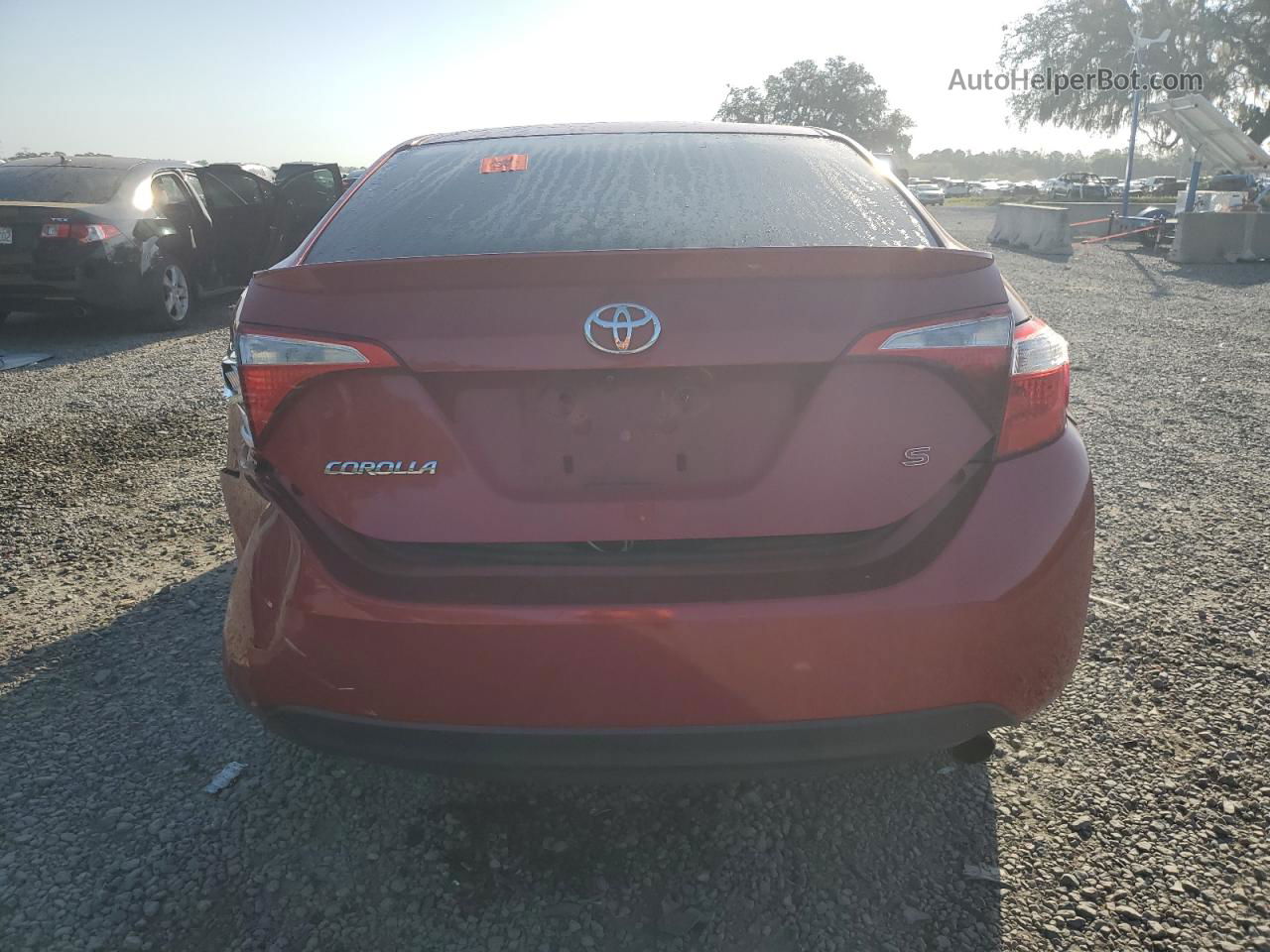 2014 Toyota Corolla L Red vin: 2T1BURHE5EC181465