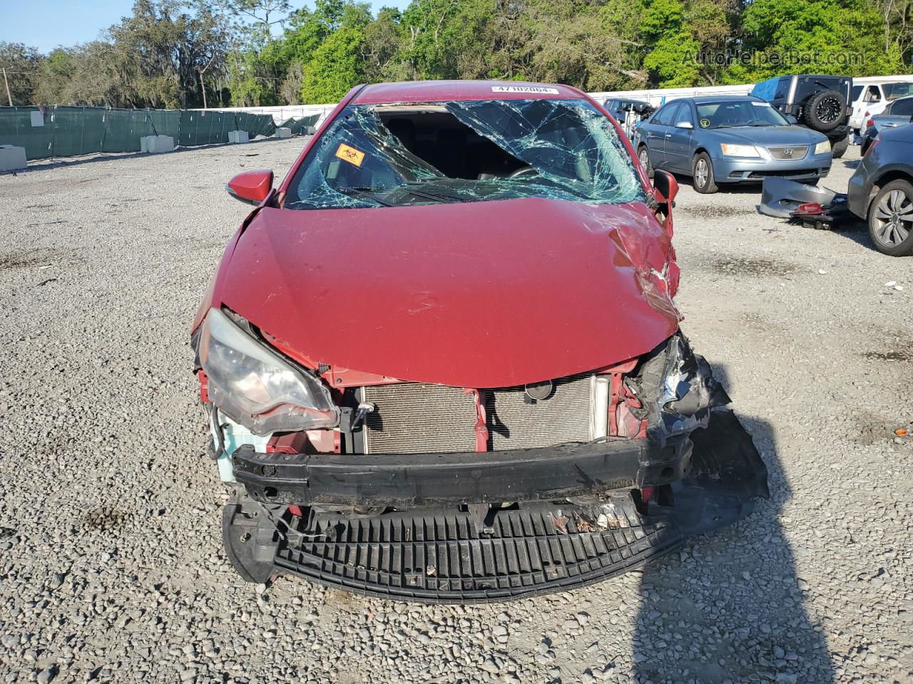 2014 Toyota Corolla L Red vin: 2T1BURHE5EC181465