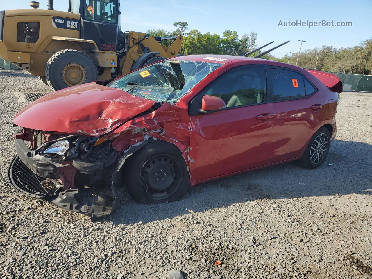 2014 Toyota Corolla L Red vin: 2T1BURHE5EC181465