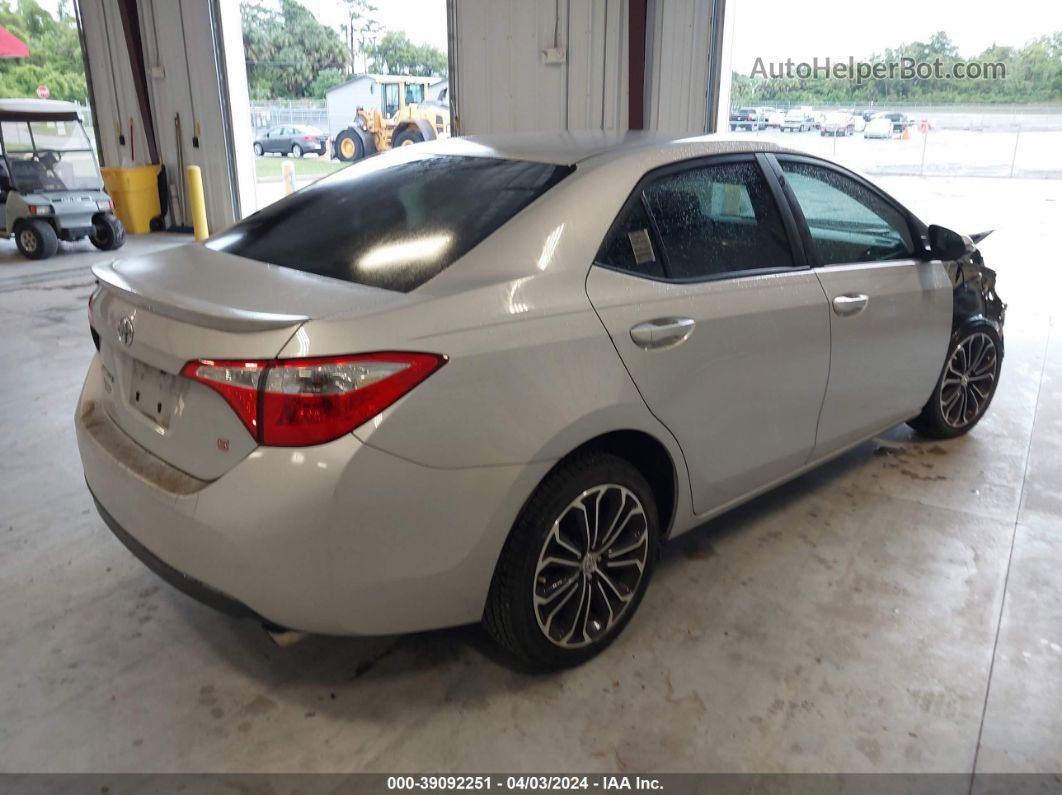 2014 Toyota Corolla S Plus Silver vin: 2T1BURHE5EC215615