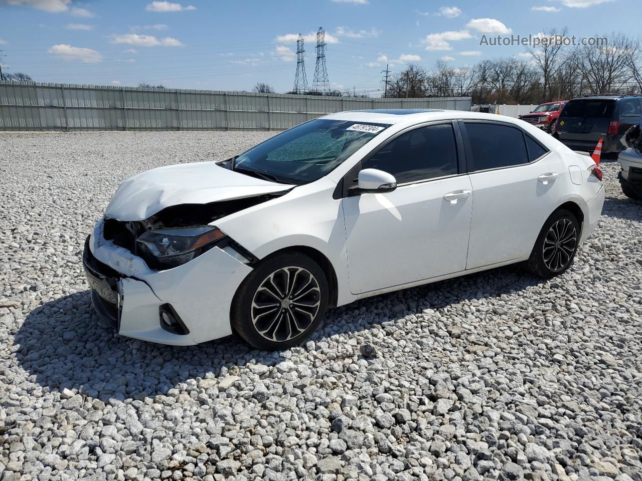 2014 Toyota Corolla L White vin: 2T1BURHE5EC227196