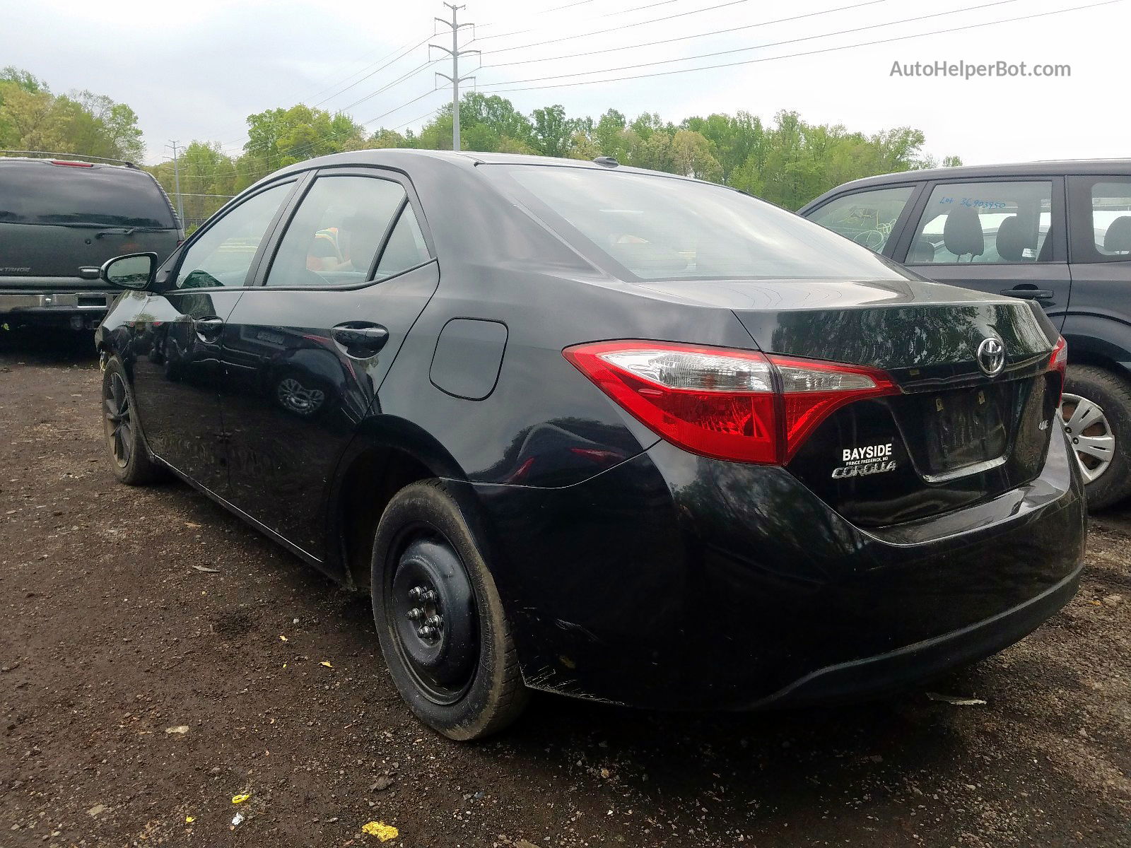 2015 Toyota Corolla L Черный vin: 2T1BURHE5FC231198