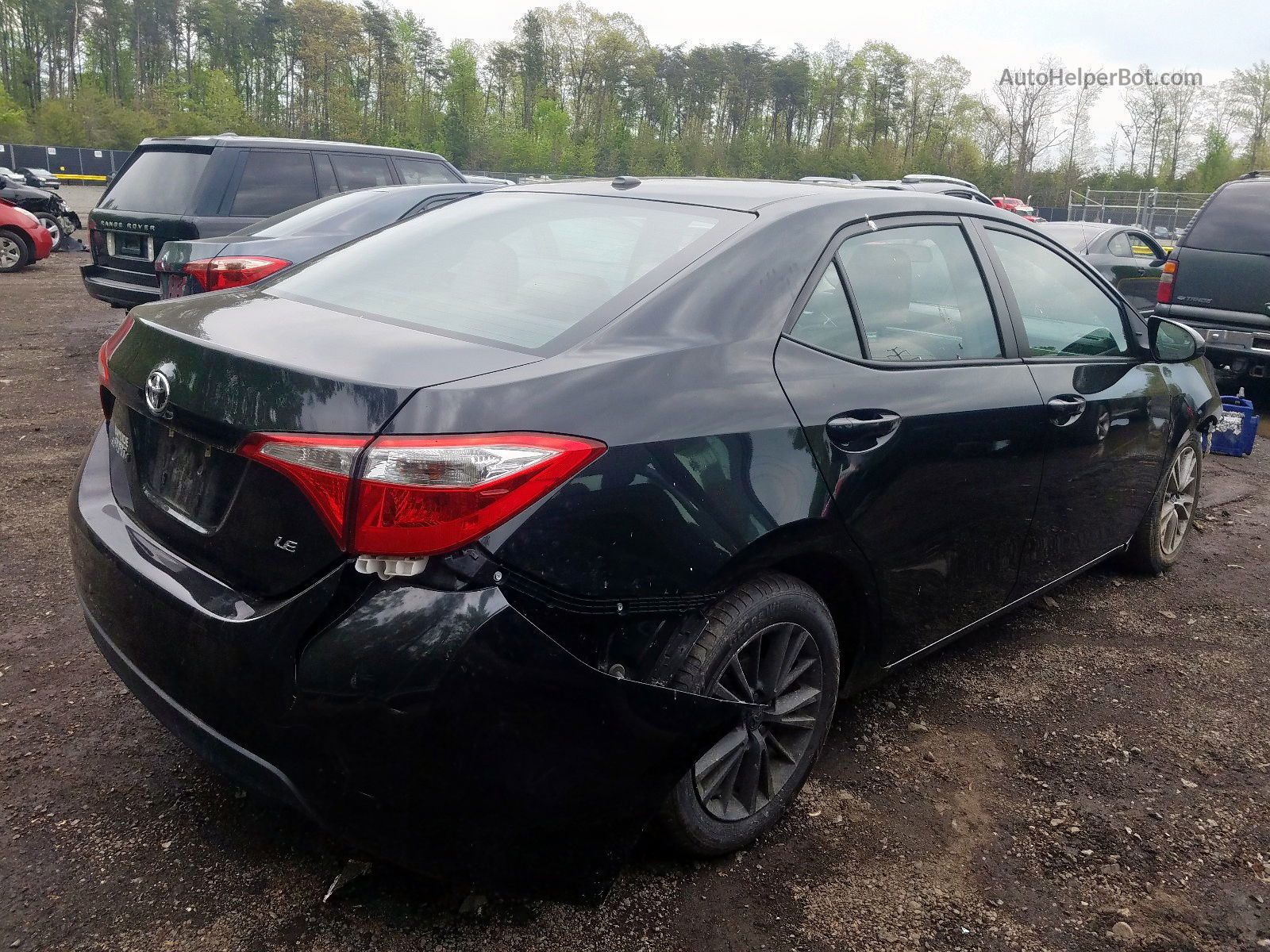 2015 Toyota Corolla L Черный vin: 2T1BURHE5FC231198