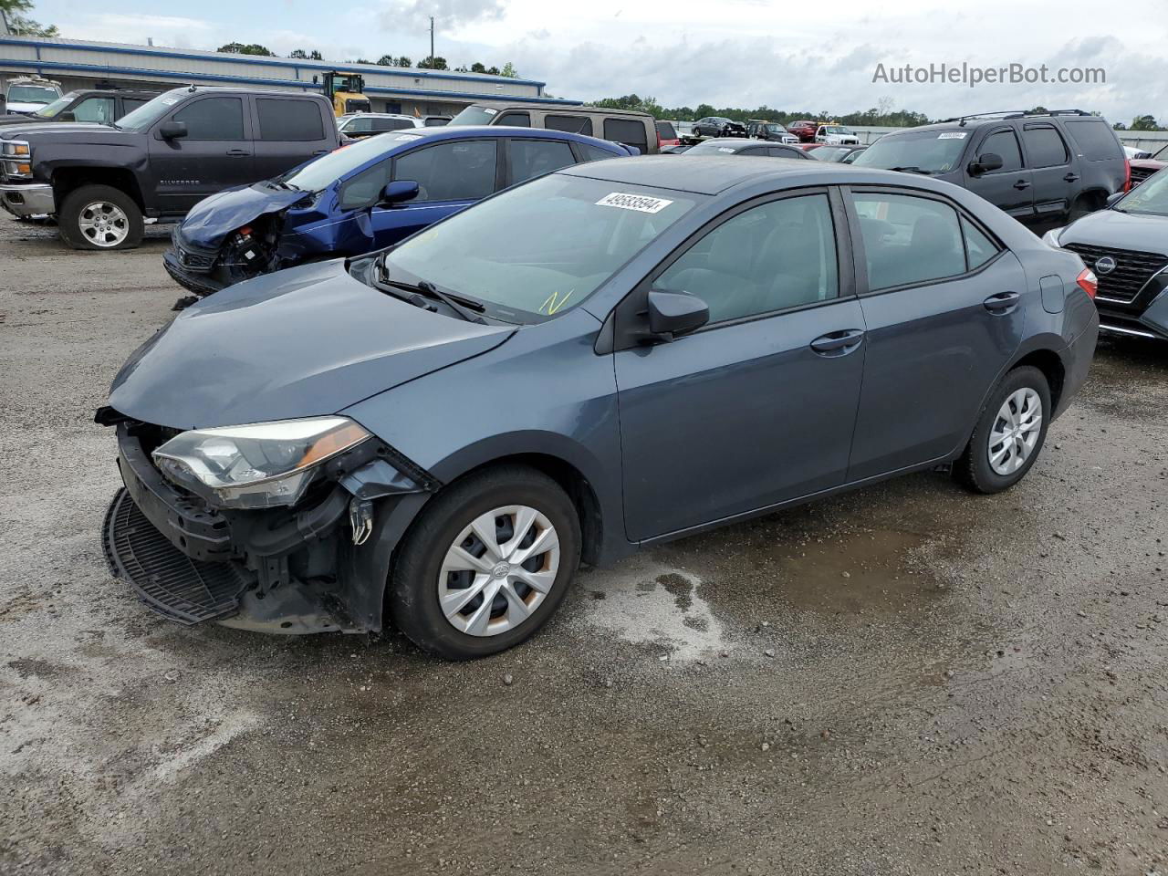 2015 Toyota Corolla L Серый vin: 2T1BURHE5FC247319