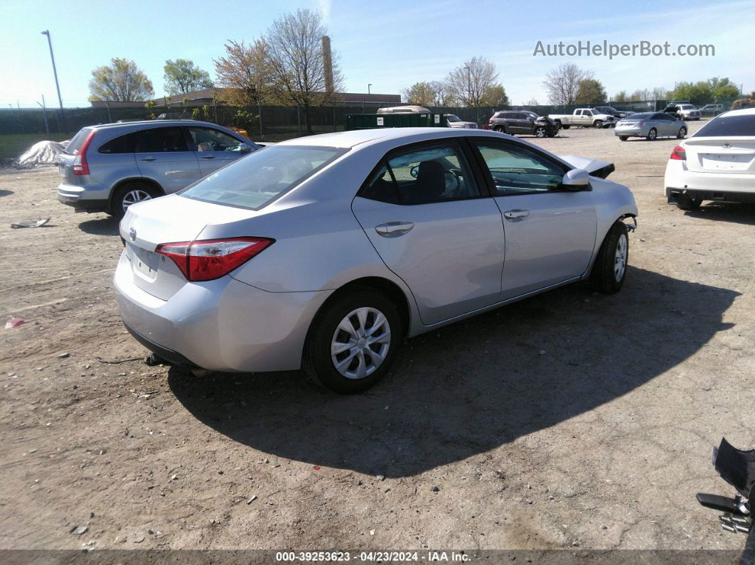 2015 Toyota Corolla L Silver vin: 2T1BURHE5FC261169