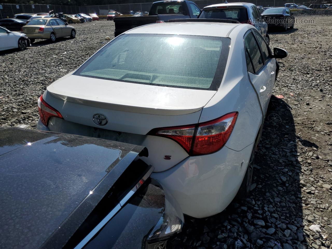 2015 Toyota Corolla L White vin: 2T1BURHE5FC265920